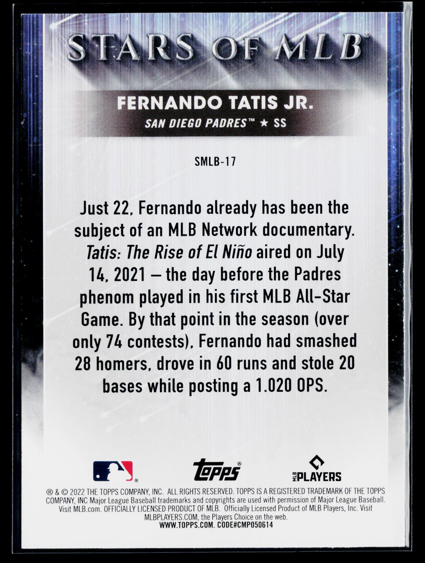 2022 Topps Fernando Tatis Jr. Stars of MLB #SMLB-17