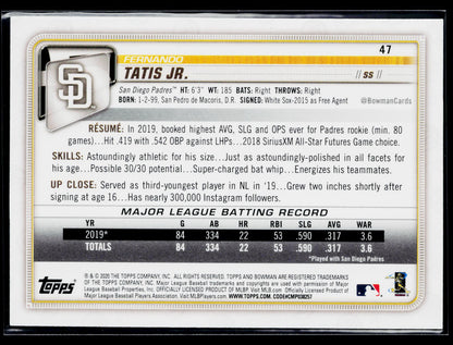 2020 Bowman Fernando Tatis Jr. #47