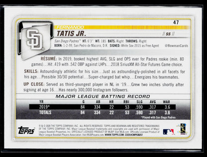 2020 Bowman Fernando Tatis Jr. #47