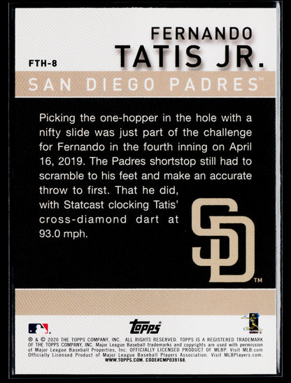 2020 Topps Fernando Tatis Jr. Fernando Tatis Jr. Highlights #FTH-8