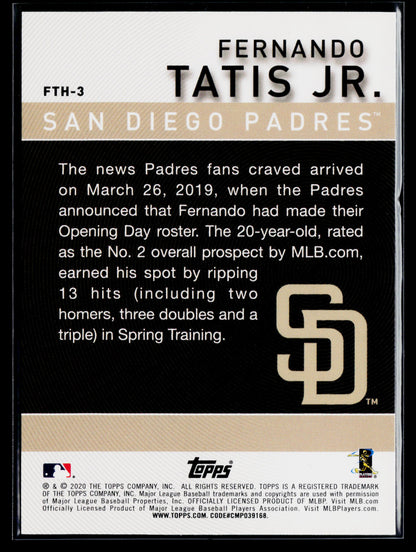 2020 Topps Fernando Tatis Jr. Fernando Tatis Jr. Highlights #FTH-3