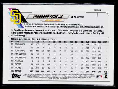 2021 Topps Fernando Tatis Jr. #1