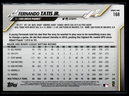 2020 Topps Opening Day Fernando Tatis Jr. #189