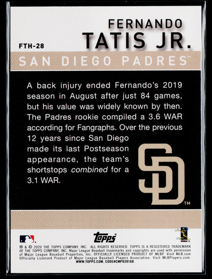 2020 Topps Fernando Tatis Jr. Fernando Tatis Jr. Highlights #FTH-28