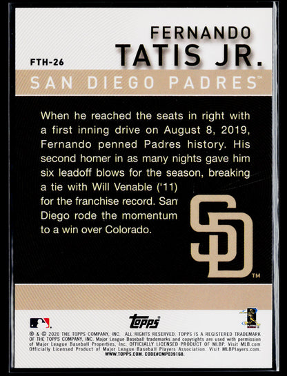 2020 Topps Fernando Tatis Jr. Fernando Tatis Jr. Highlights #FTH-26