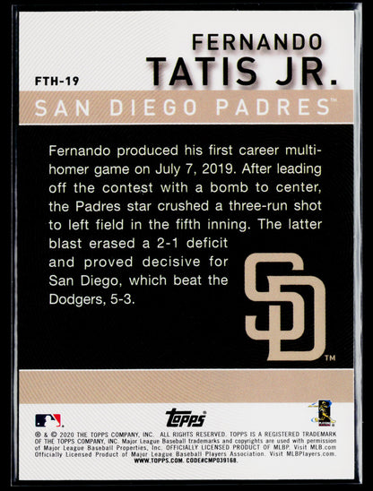 2020 Topps Fernando Tatis Jr. Fernando Tatis Jr. Highlights #FTH-19
