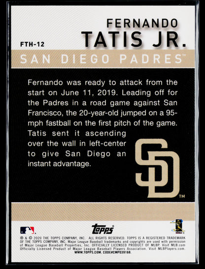 2020 Topps Fernando Tatis Jr. Fernando Tatis Jr. Highlights #FTH-12