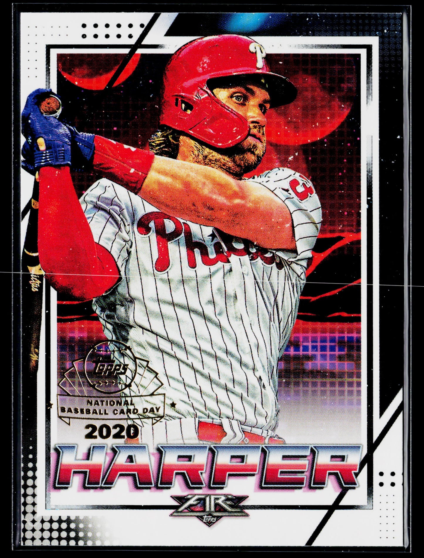 2020 Topps Chrome Bryce Harper Topps Fire NBCD Preview #FP-7