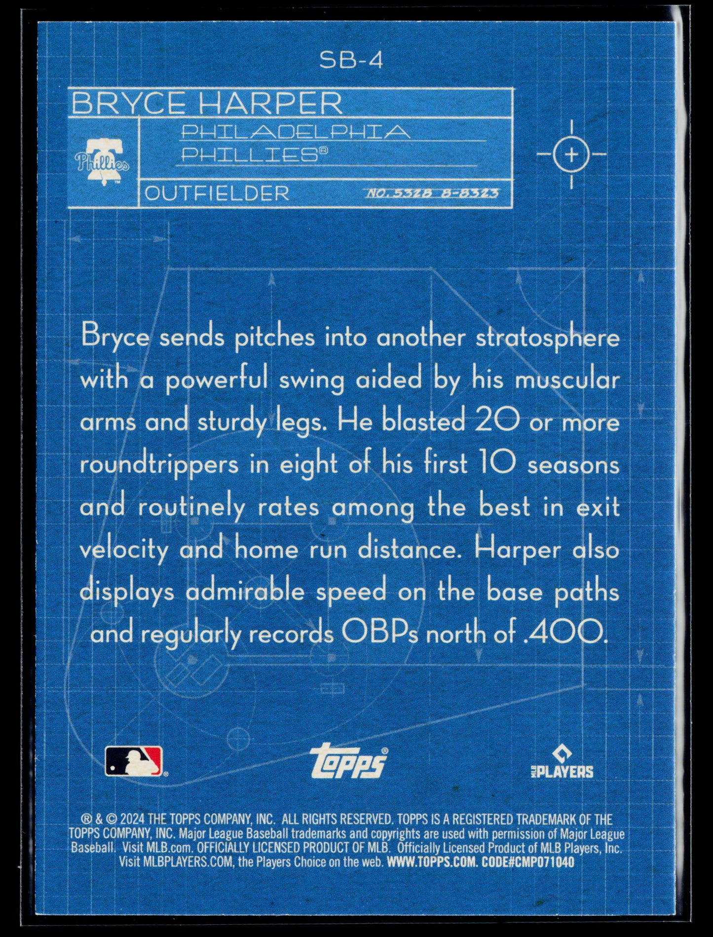 2024 Topps Bryce Harper Superstar Blueprint #SB-4