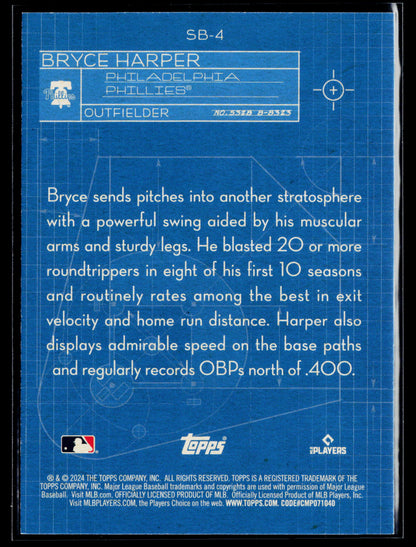 2024 Topps Bryce Harper Superstar Blueprint #SB-4