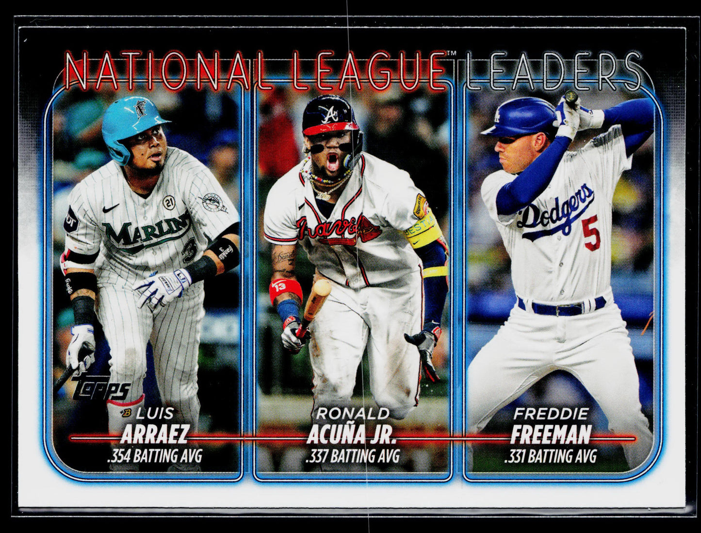 2024 NL Leaders BA (Luis Arraez / Ronald Acuña Jr. / Freddie Freeman) #206
