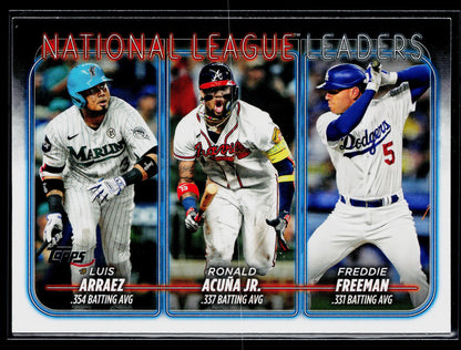 2024 NL Leaders BA (Luis Arraez / Ronald Acuña Jr. / Freddie Freeman) #206