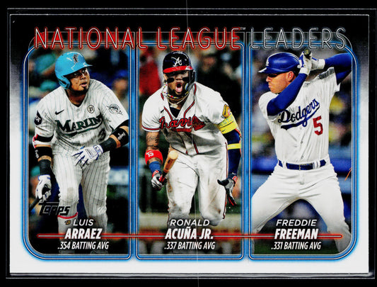 2024 NL Leaders BA (Luis Arraez / Ronald Acuña Jr. / Freddie Freeman) #206