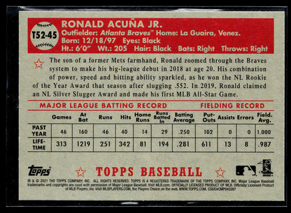 2021 Topps Ronald Acuña Jr. 1952 Topps Redux #T52-45