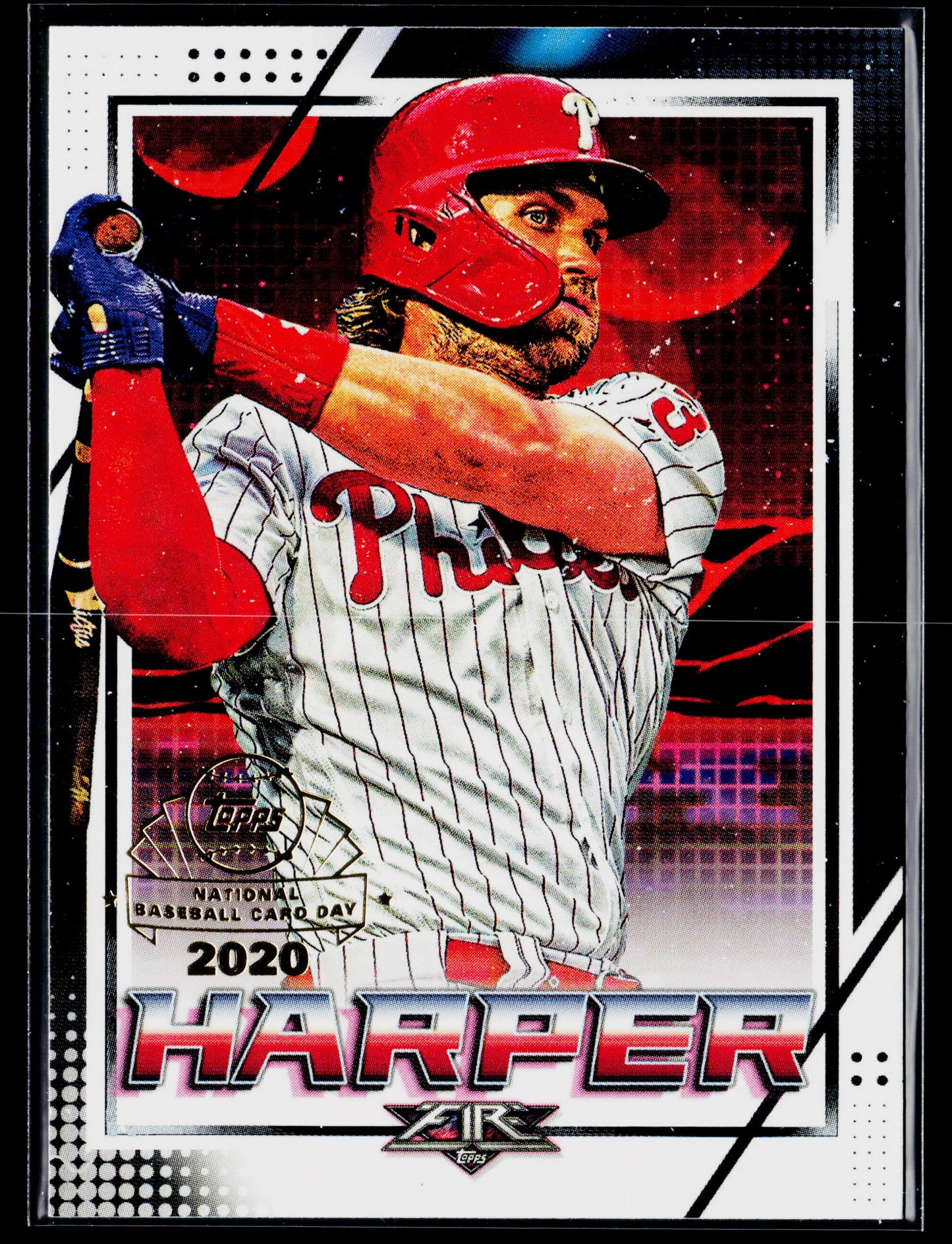 2020 Topps Chrome Bryce Harper Topps Fire NBCD Preview #FP-7