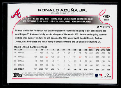 2022 Topps Holiday Ronald Acuña Jr. Metallic #HW88