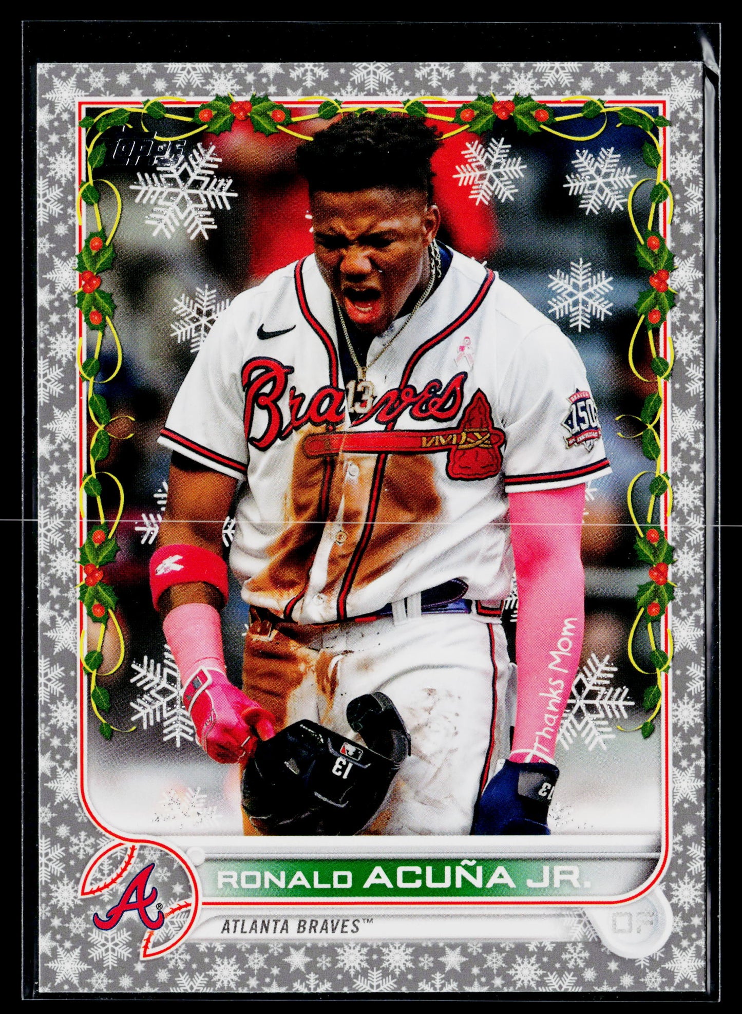2022 Topps Holiday Ronald Acuña Jr. Metallic #HW88