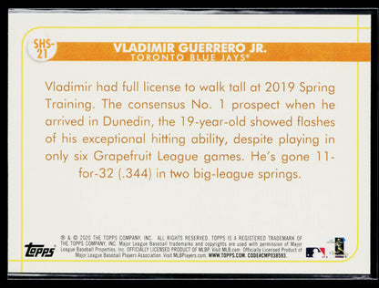 2020 Topps Opening Day Vladimir Guerrero Jr. Spring Has Sprung #SHS-21