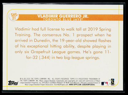 2020 Topps Opening Day Vladimir Guerrero Jr. Spring Has Sprung #SHS-21