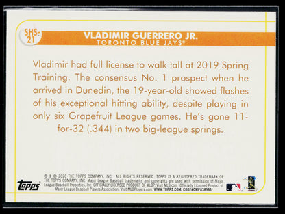 2020 Topps Opening Day Vladimir Guerrero Jr. Spring Has Sprung #SHS-21