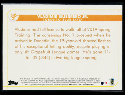 2020 Topps Opening Day Vladimir Guerrero Jr. Spring Has Sprung #SHS-21