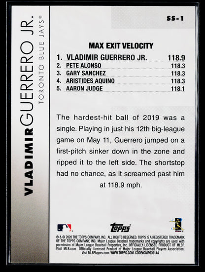2020 Topps Vladimir Guerrero Jr. Significant Statistics #SS-1