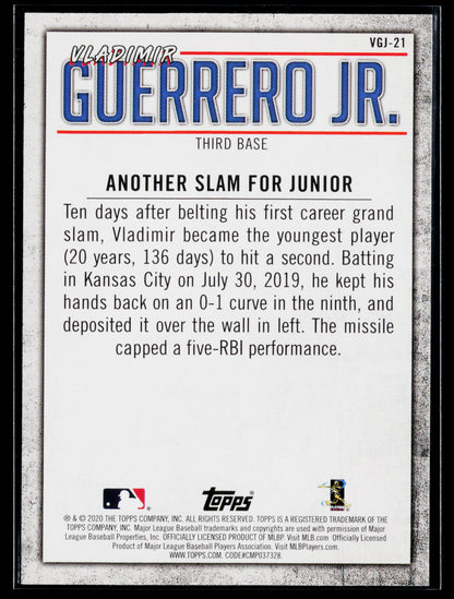 2020 Topps Vladimir Guerrero Jr. Player Highlights Vladimir Guerrero Jr. #VGJ-21