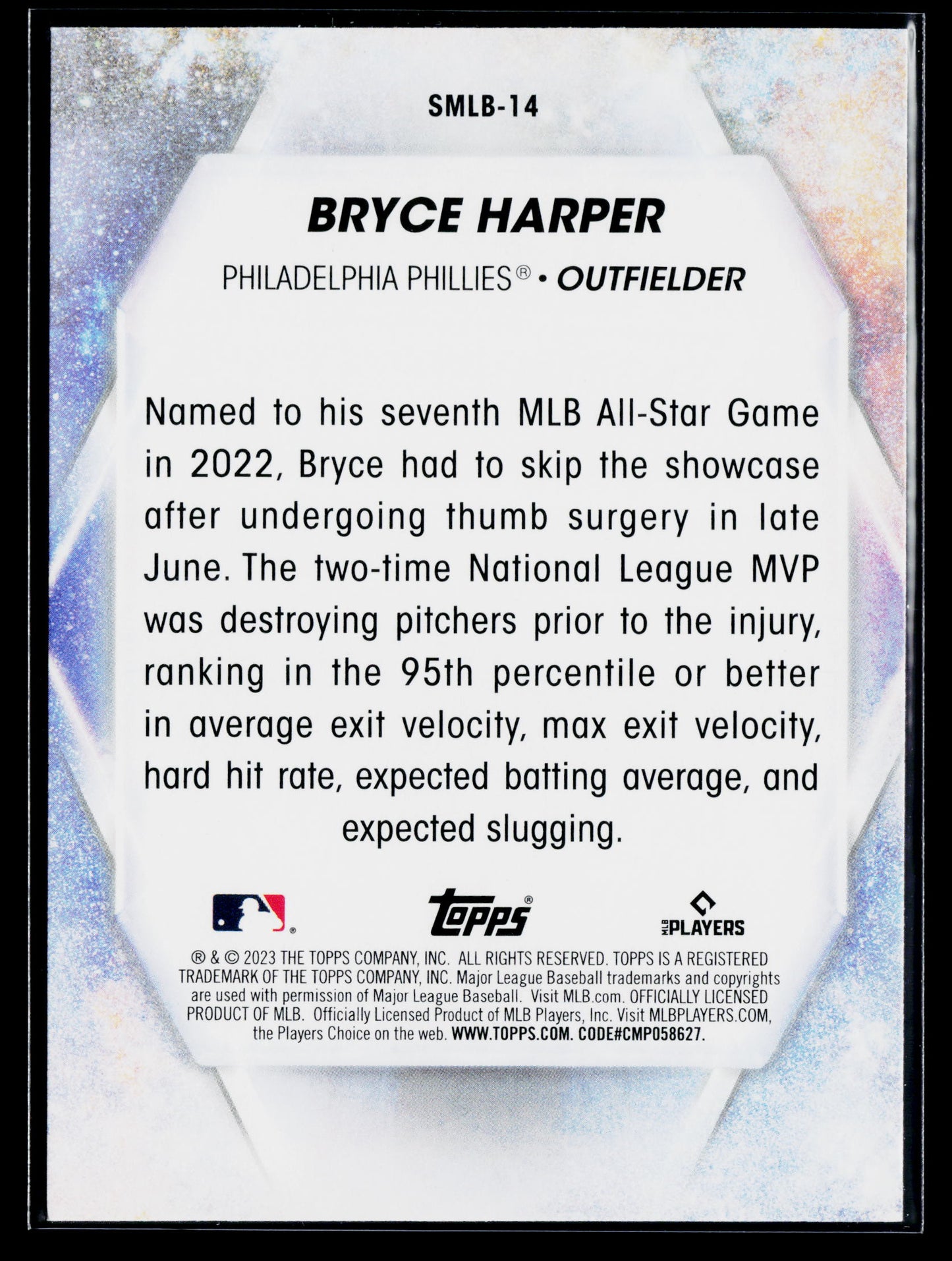 2023 Topps Bryce Harper Stars of MLB #SMLB-14