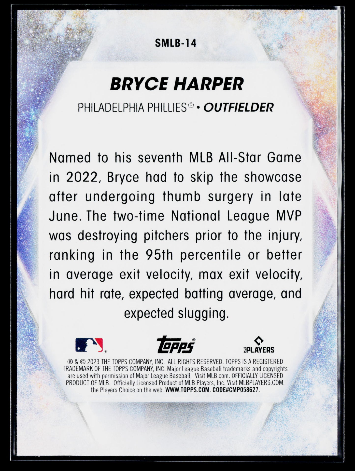 2023 Topps Bryce Harper Stars of MLB #SMLB-14