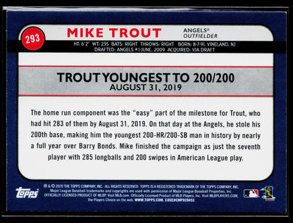 2020 Topps Big League Mike Trout #293
