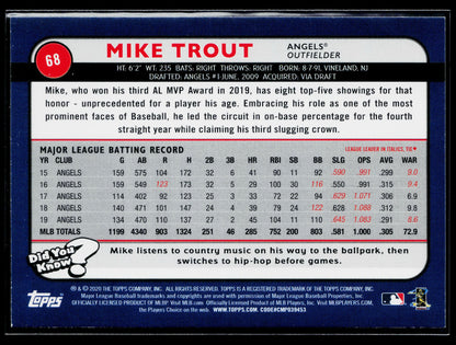 2020 Topps Big League Mike Trout #68