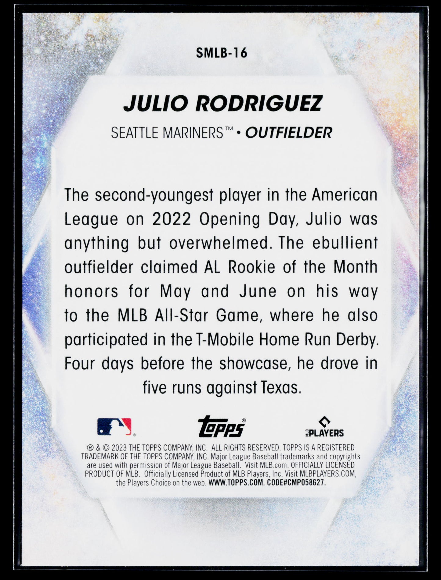 2023 Topps Julio Rodriguez Stars of MLB #SMLB-16