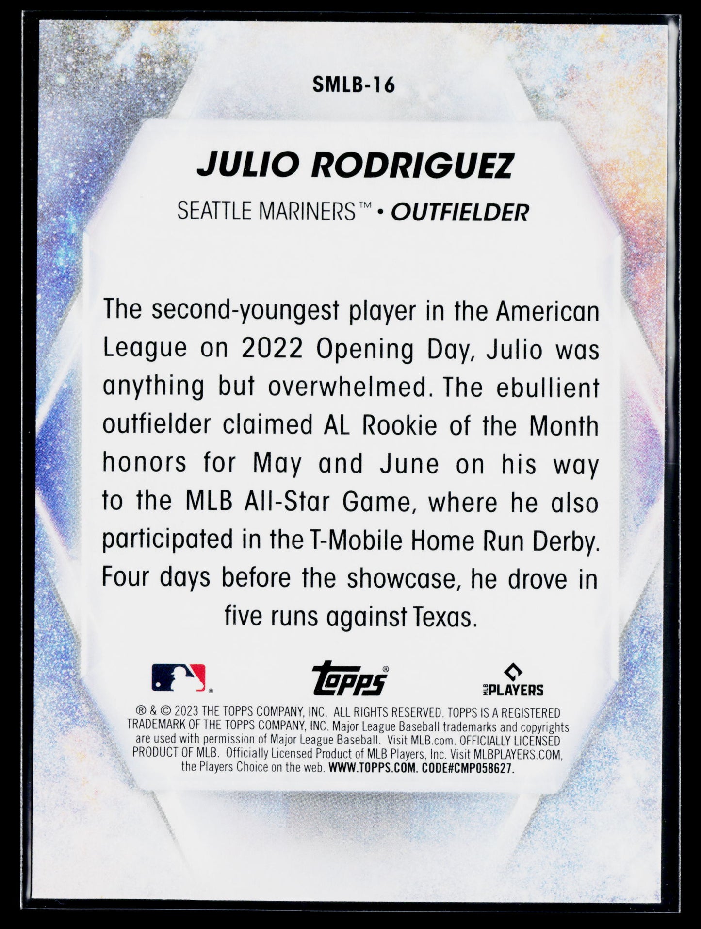 2023 Topps Julio Rodriguez Stars of MLB #SMLB-16