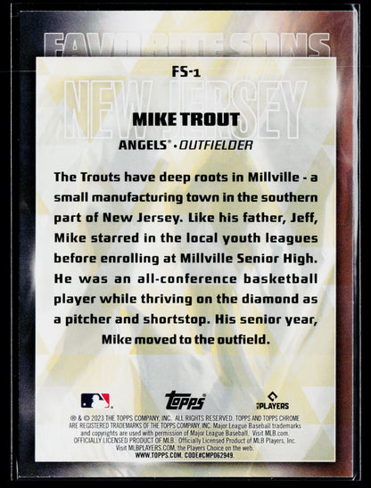 2023 Topps Mike Trout Favorite Sons #FS-1