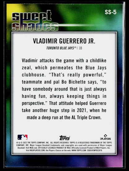 2022 Topps Vladimir Guerrero Jr. Sweet Shades #SS-5