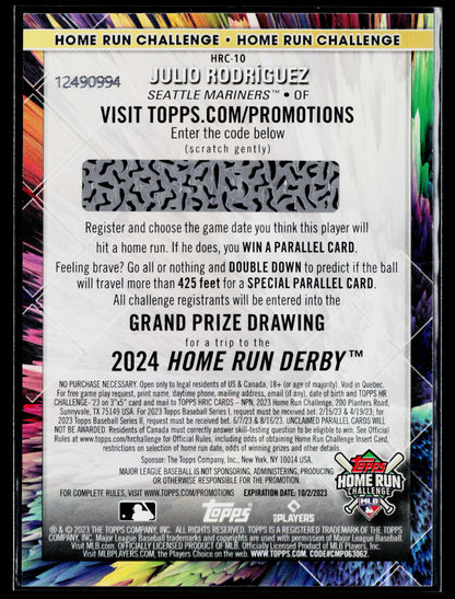 2023 Topps Julio Rodríguez Home Run Challenge (Series One) #HRC-10