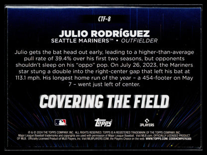 2024 Topps Julio Rodríguez Covering the Field #CTF-8