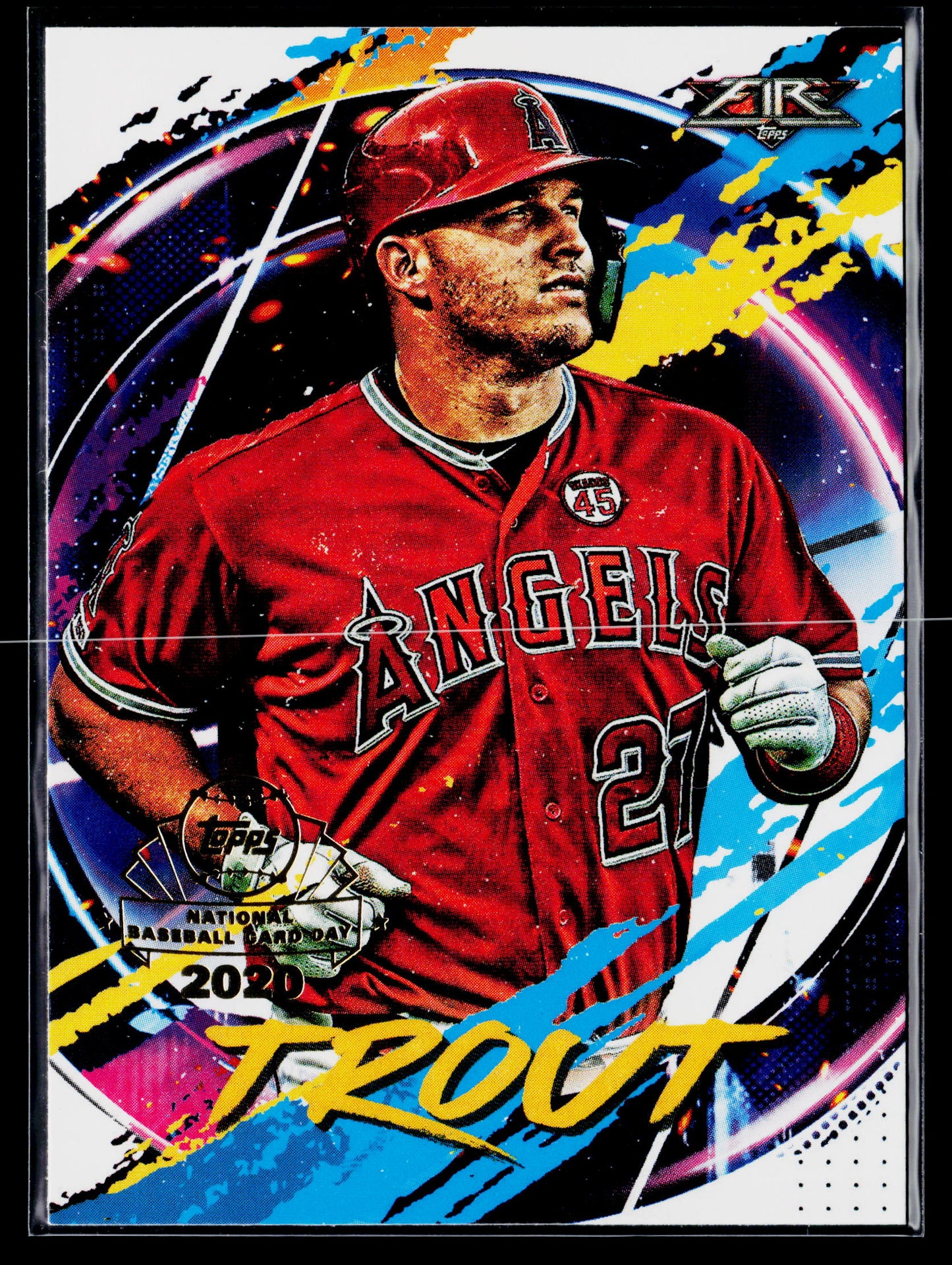 2020 Topps Chrome Mike Trout Topps Fire NBCD Preview #FP-2