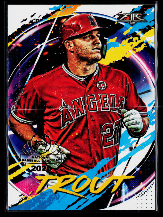 2020 Topps Chrome Mike Trout Topps Fire NBCD Preview #FP-2