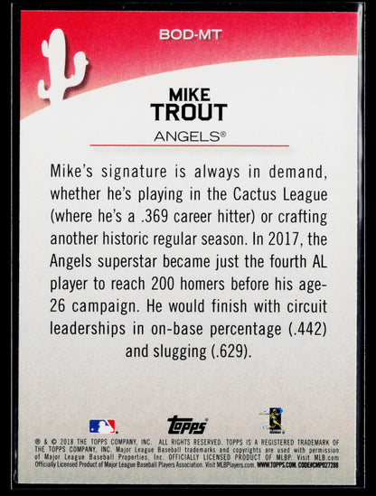 2018 Topps Opening Day Mike Trout Before Opening Day #BOD-MT