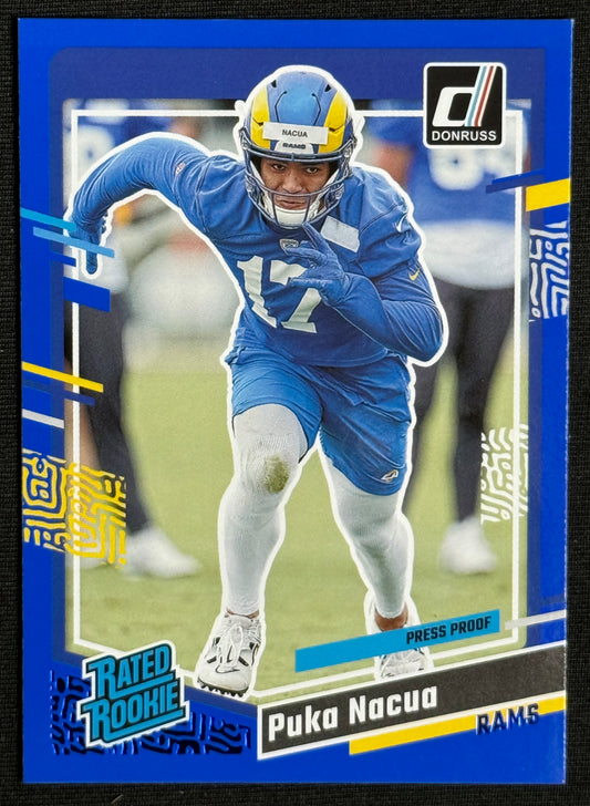 2023 Donruss Puka Nacua Rookie Press Proof Blue #357