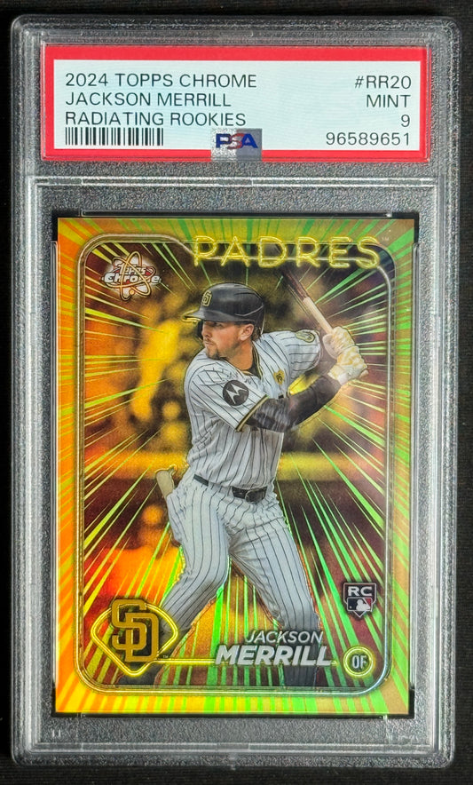 2024 Topps Chrome Jackson Merrill Radiating Rookies PSA 9 #RR-20