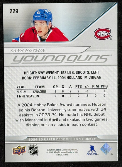 2024-25 Upper Deck Lane Hutson Young Guns Rookie #229