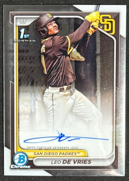 2024 Bowman Chrome Leo De Vries Prospect Autographs Auto #CPA-LD