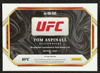 2023 Panini Select UFC Tom Aspinall Octagon Action Signatures Auto #OA-TAS