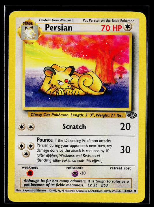 Persian 1999 Pokémon 1999 Pokemon Jungle Uncommon #42/64