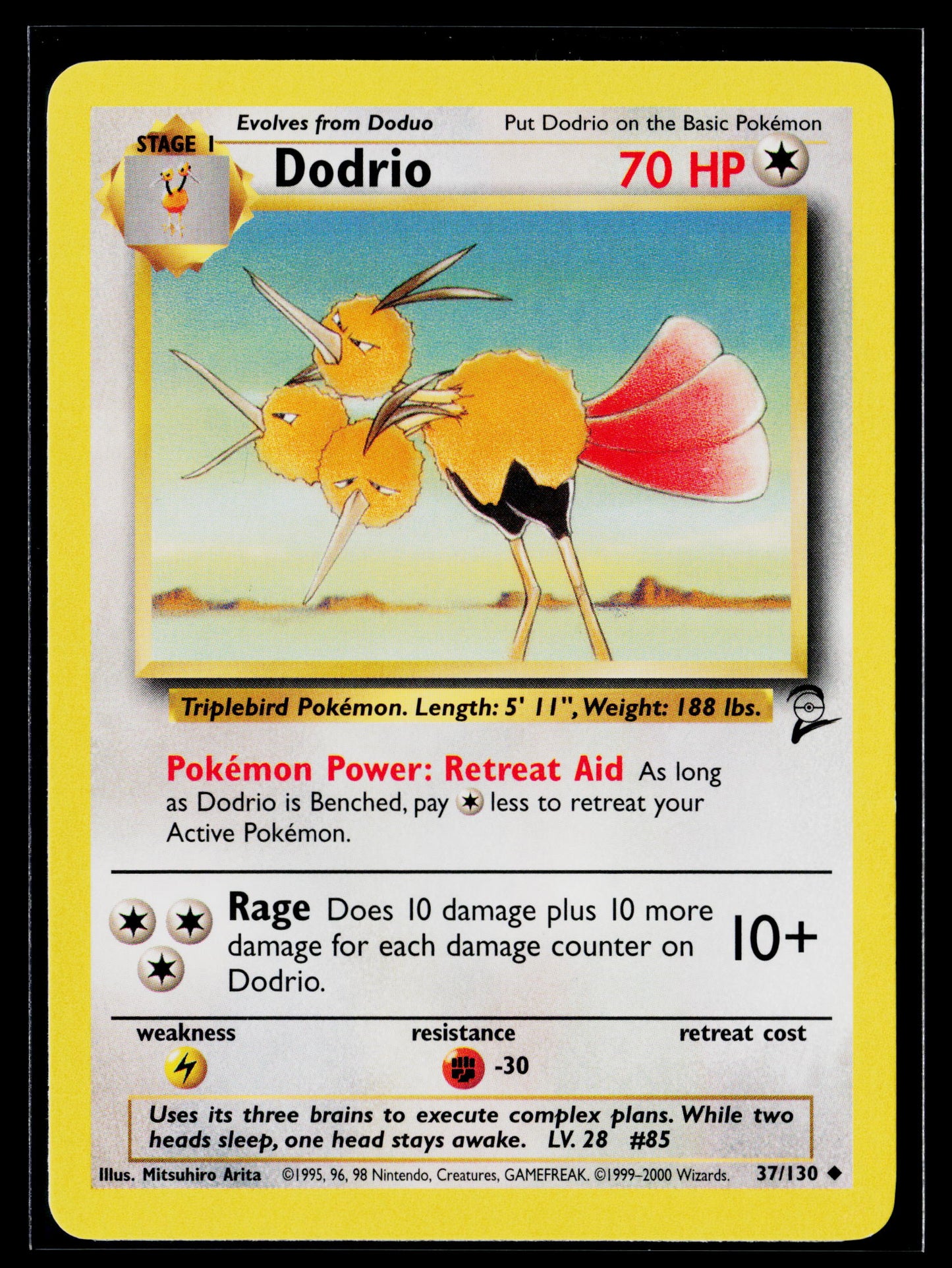 Dodrio 2000 Pokémon Base Set 2 Uncommon #037/130