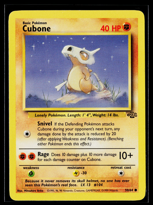 Cubone 1999 Pokémon Jungle Common #50/64