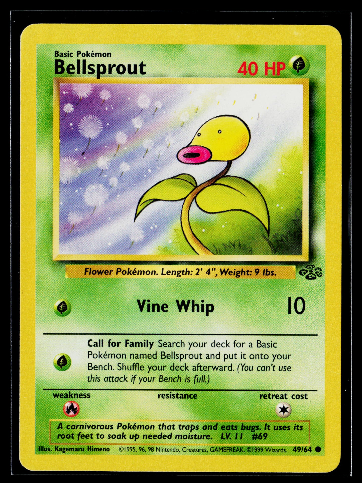 Bellsprout 1999 Pokémon Jungle Common #49/64