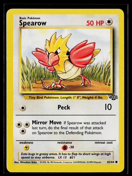 Spearow 1999 Pokémon Jungle Common #62/64